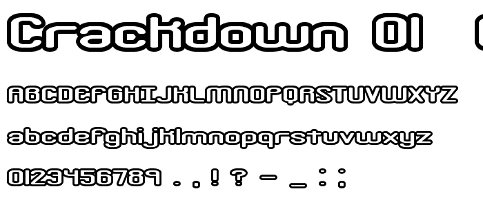Crackdown O1 -BRK- font